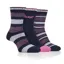 Jeep Ladies Performance Socks Navy/Rose - 3 pack